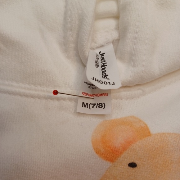 Children Hoodie. "Love You" Teddie Bear Design. Size 7 - 8 - Picture 11 of 13